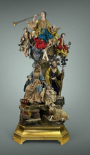 Nativita completa arte presepiale figure 45x80 cm presepe Napoletano ihs