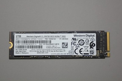 Western Digital CL SN720 2TB 2280 M.2 NVMe SSD SDAQNTX-2T00-1022 90-99% Health