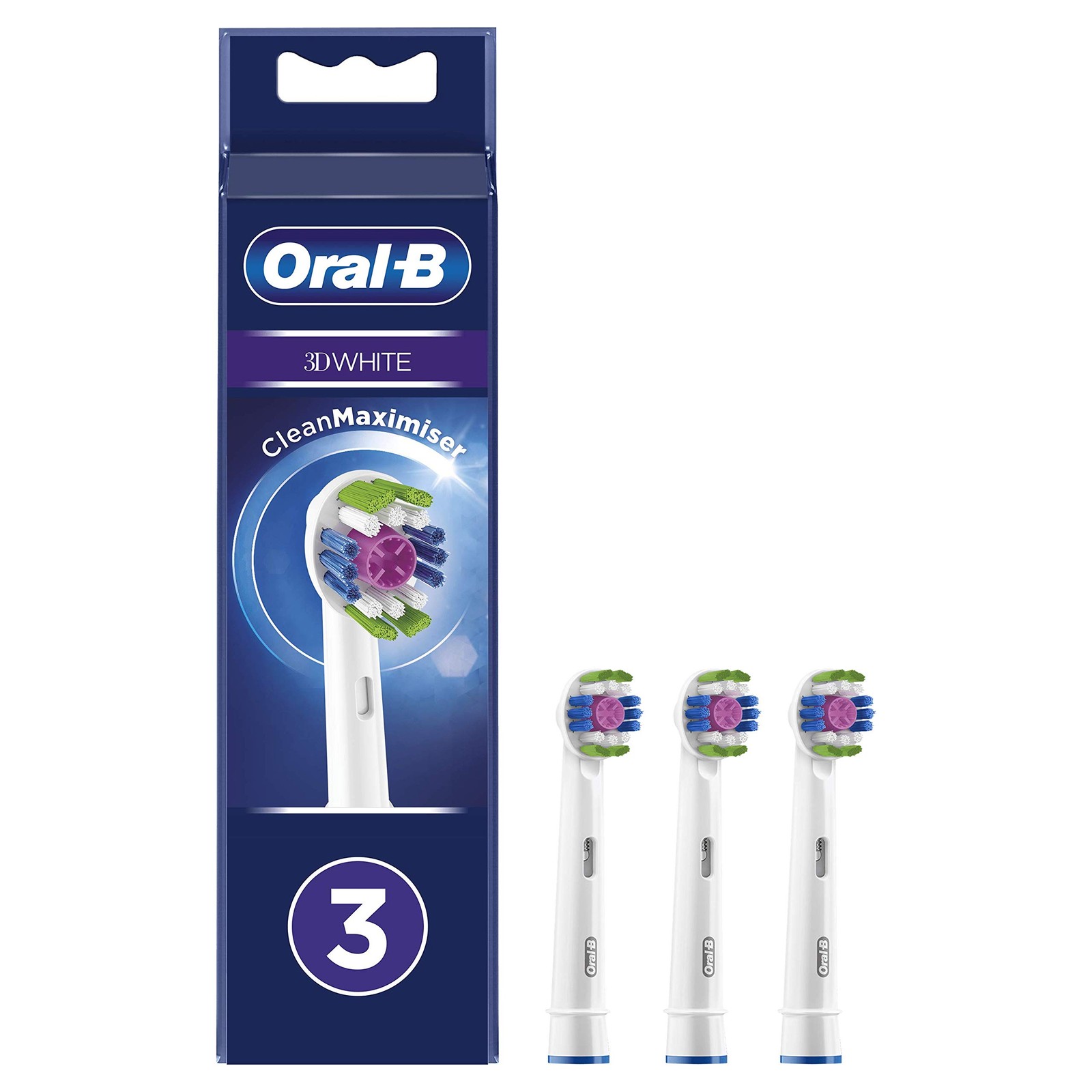 3D White lot de 3 têtes de rechange pour éliminer la plaque et blanchir les dents
