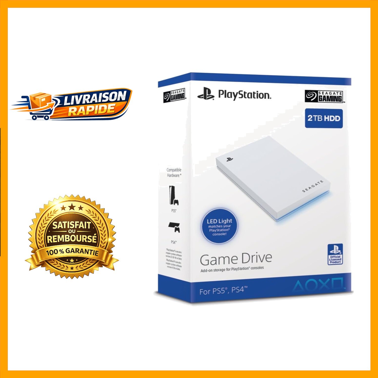 Disque Dur Externe 2To Seagate Libérez de l'Espace Stockage PS4 PS5 Vite Plein