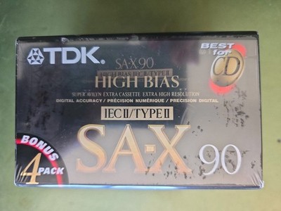 4 Pack TDK SA-X 90 Audio Cassette Tapes High Bias SEALED NEW IECII / Type II