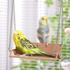 Parrot Swing Bench Rest Stand Decor Hanging Stand for Cockatoo Black