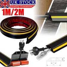 Durable Floor Cable Protector cover w/ High-Vis Yellow Strips & 14x7mm Channel