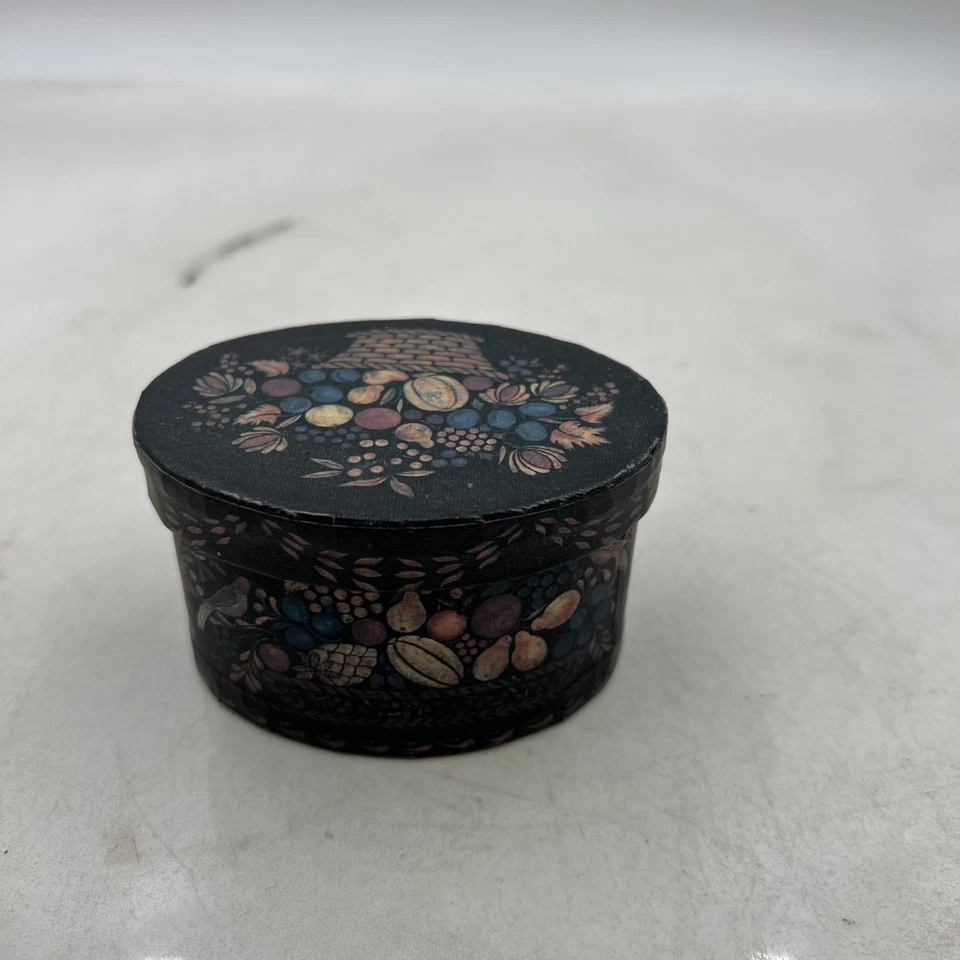 Bobs Boxes Nesting Boxes Rustic Primitive Blue Floral Trio - Image 3 of 4