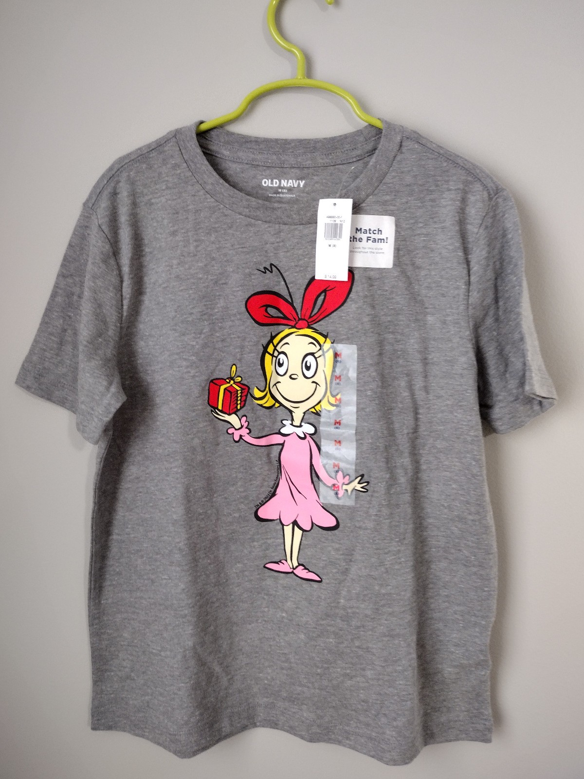 Old Navy Girls 8 Grinch Christmas Tee Cindy Lou-who T-Shirt Holiday