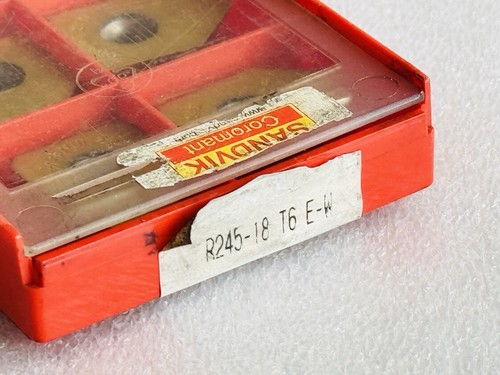 1 SCATOLA (7 PZ) SANDVIK R245-18T6E-W 2030 INSERTO IN CARBURO - Foto 4 di 6