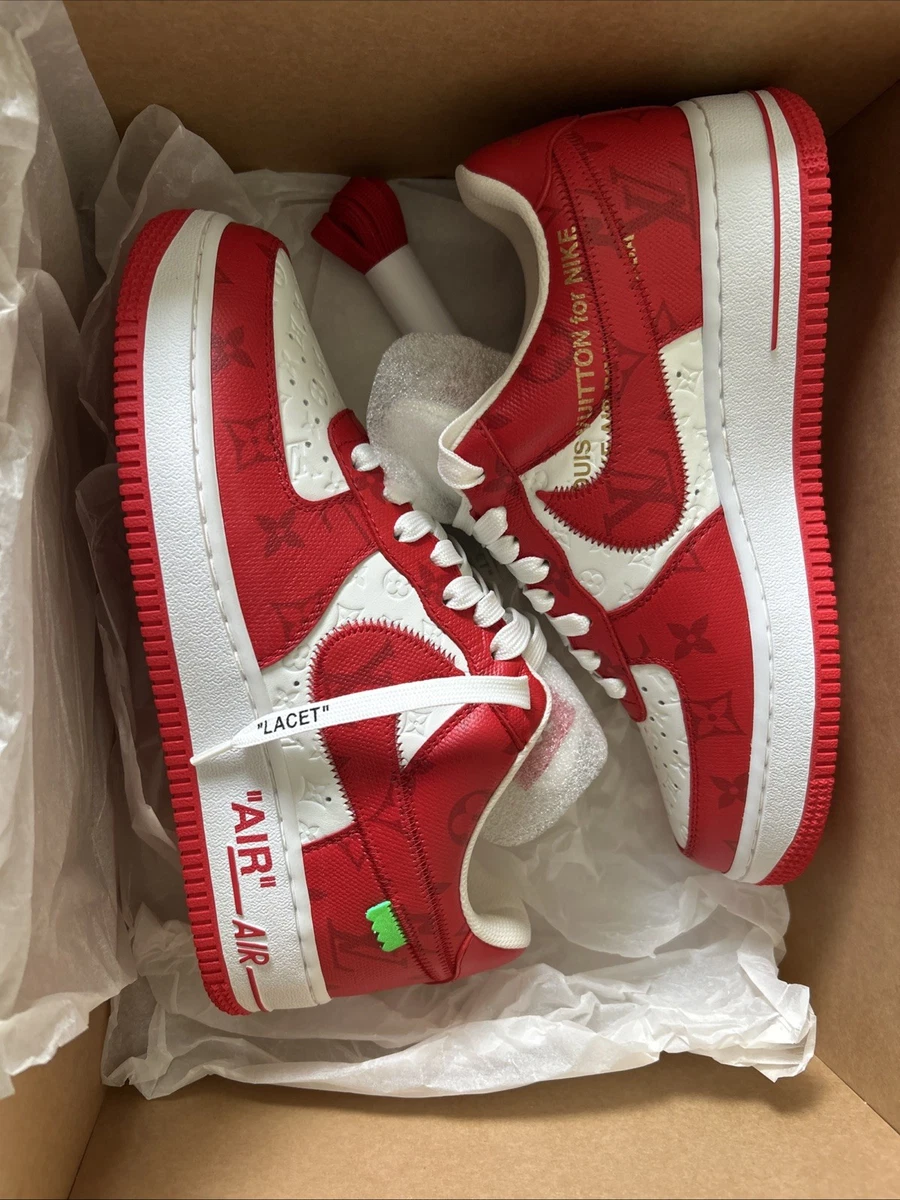 Nike Louis Vuitton x Air Force 1 Low White Comet Red for Sale