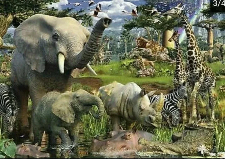 RAVENSBURGER AT THE WATERHOLE 18000 PIECE JIGSAW PUZZLE: NEW AND FACTORY SEALED - Image 4 of 4