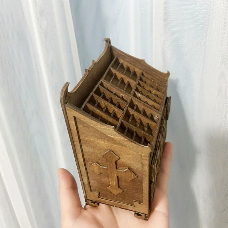 Armario de almacenamiento de bruja hecho a mano escala 1/12 miniaturas para casa de muñecas sin terminar Foto 4 de 4