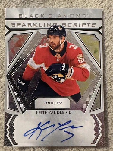 2020-21 Upper Deck Black Diamond Keith Yandle Sparkling Scripts Auto #SC-KY