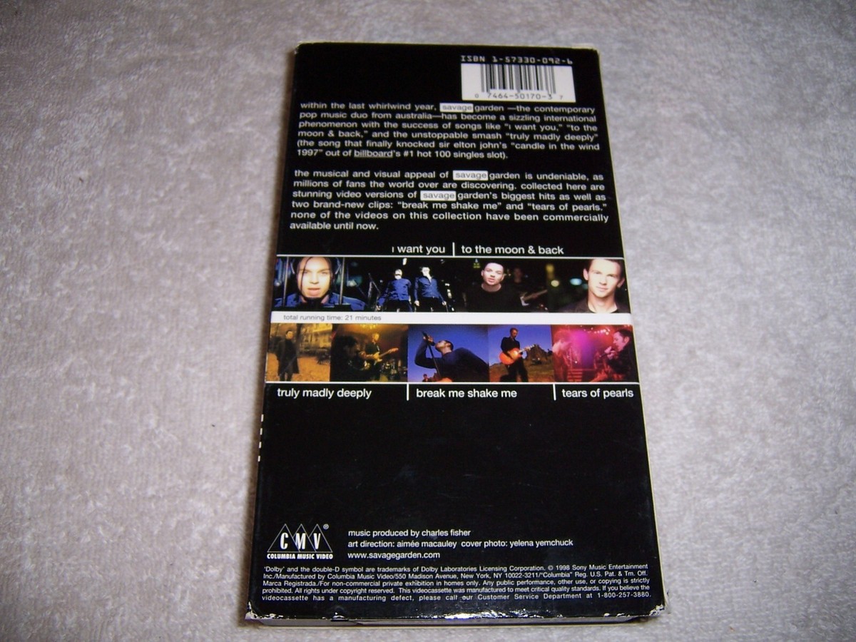 Savage Garden The Video Collection VHS Video 74645017037| eBay