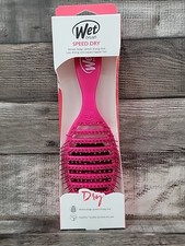 Wet Brush Speed Dry Detangler Hair Brush for Quick Heat Drying Styles PINK