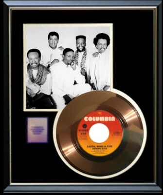 EARTH WIND & FIRE SHINNING STAR 45 RPM GOLD RECORD RARE NON RIAA AWARD ...