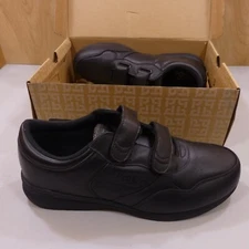 PROPET Life Walker Strap Mens Black Leather Sneakers SHOES 13 XX (5E) M3705 NWB