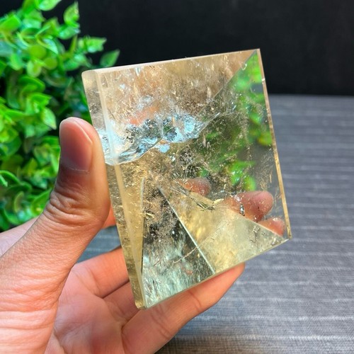 AAA+ Natural Citrine Crystals Pyramid Quartz Tower Point Reiki healing 360g - Picture 12 of 12