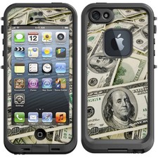 Skin Decal for Lifeproof iPhone 5 Fre Case / Cash Money, Benjamins