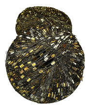 Berlini Ladder Ribbon Glitter Yarn Color 66 Gold Silver Approx 142 yds