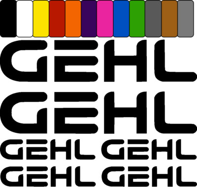 GEHL aufkleber sticker mähdrescher schlepper tractor bagger excavator