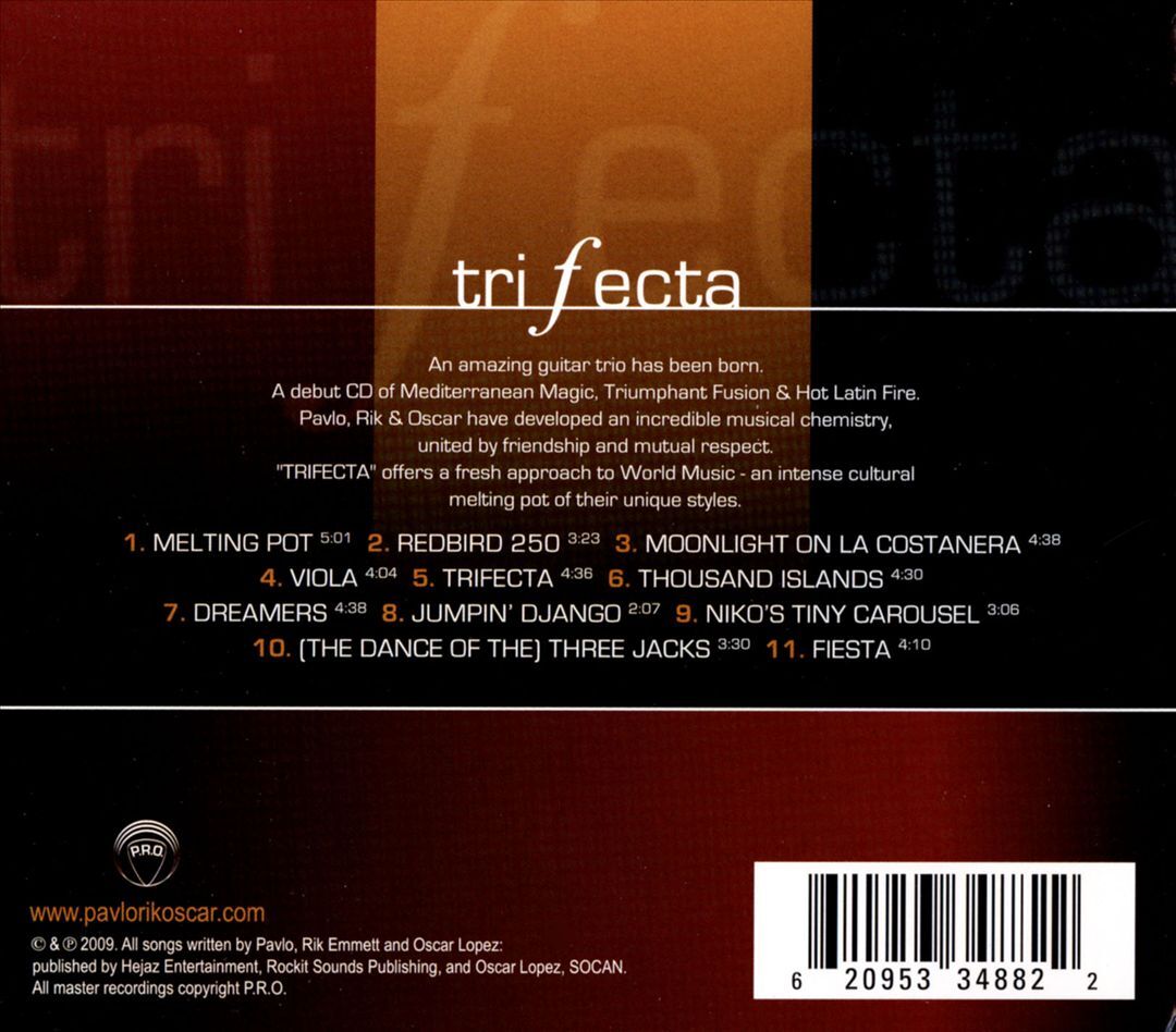 PAVLO/RIK EMMETT/OSCAR LOPEZ TRIFECTA NEW CD