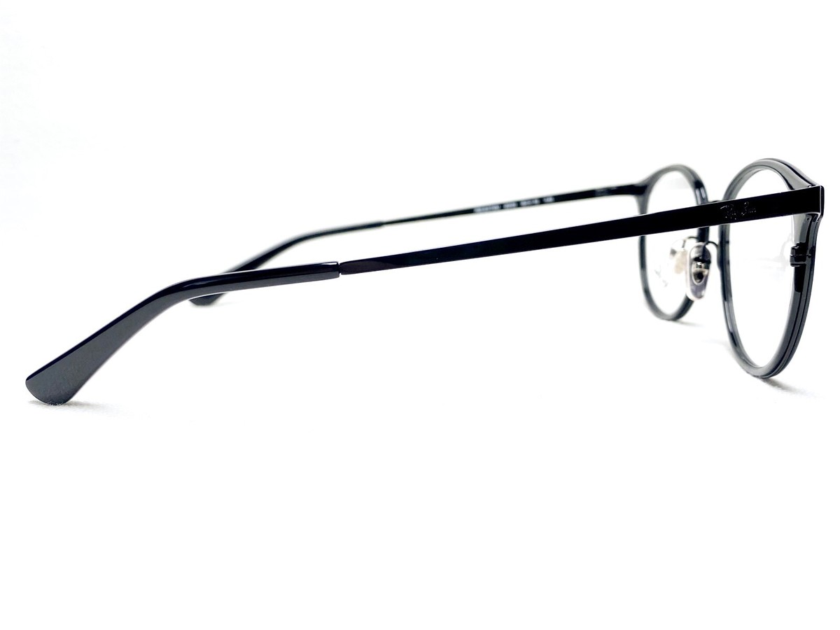 NEW Ray Ban RB6372M 2509 Womens Shiny Black Oval Eyeglasses 