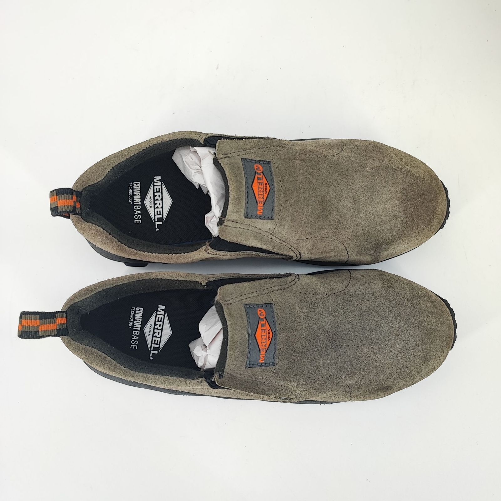 Merrell Scarpe da Lavoro Donna Giungla Pelle Marrone Slip On Punta Acciaio Misura 7 5