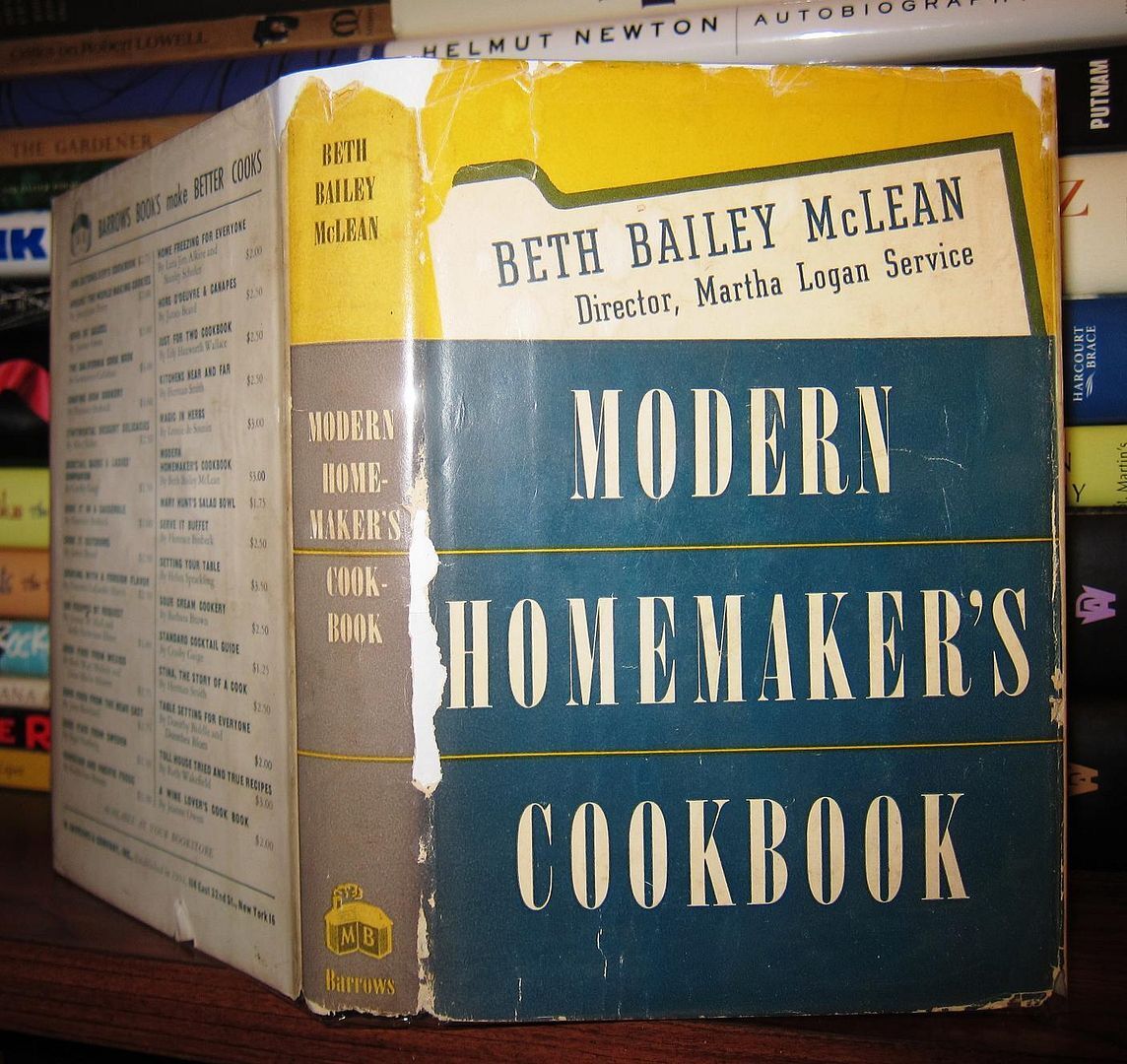 McLean, Beth Bailey MODERN HOMEMAKER'S COOKBOOK 1st Edition 1st