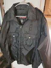 Black Nylon Dutyman Jacket. New W/Out Tags. Size L