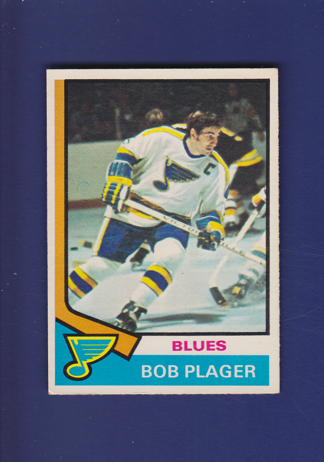 Bob Plager 1974-75 O-PEE-CHEE OPC NHL Hockey #107 (EX+) St. Louis Blues