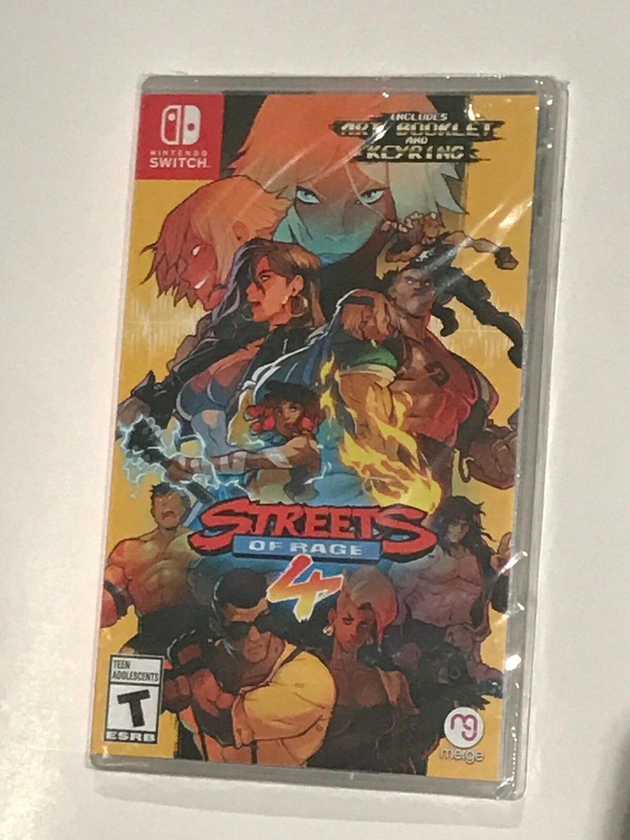 Streets of Rage 4 Launch Edition Art Booklet and Key Ring Nintendo