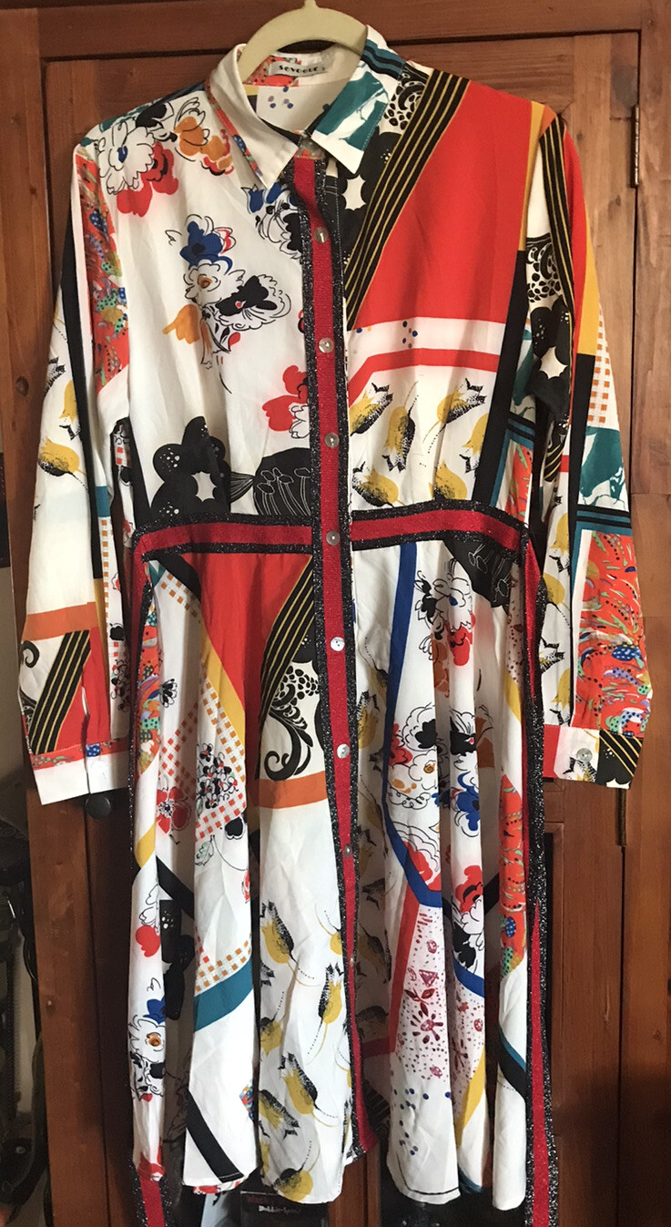 So Vogue Women’s Button-Up Collared Patterned Shi… - image 1