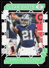 2020 Panini Illusions Clear Shots Emerald Ezekiel Elliott #3 Dallas Cowboys