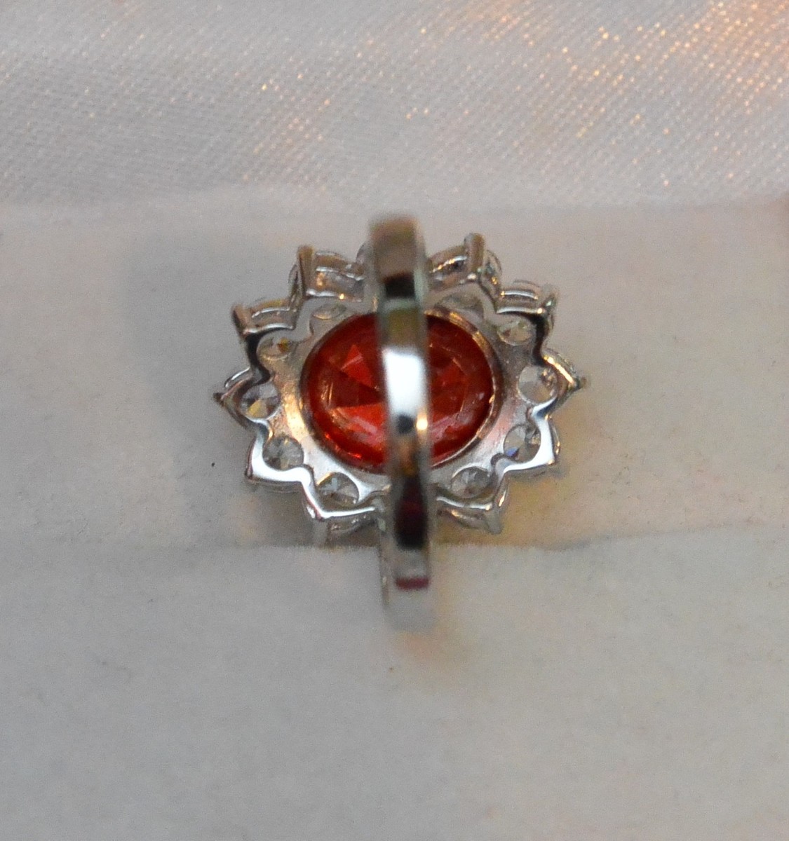 Bague Rhodiée Argent 925 Taille 56 - Rubis Cz - Style Princesse Marquise - Dolly-Bijoux Neuf