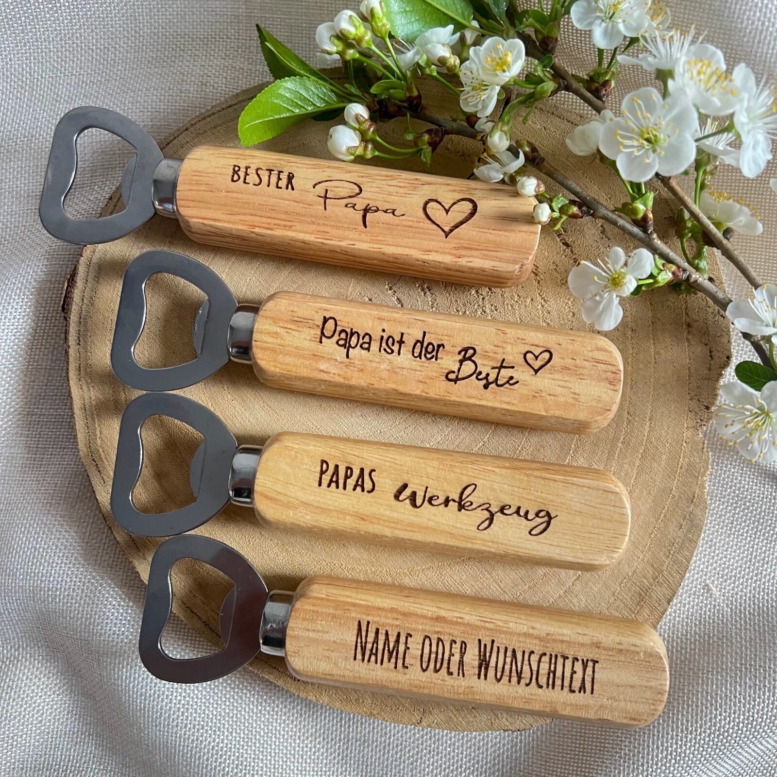 Flaschenöffner personalisiert Geschenk Vatertag oder Geburtstag - Lasergravur