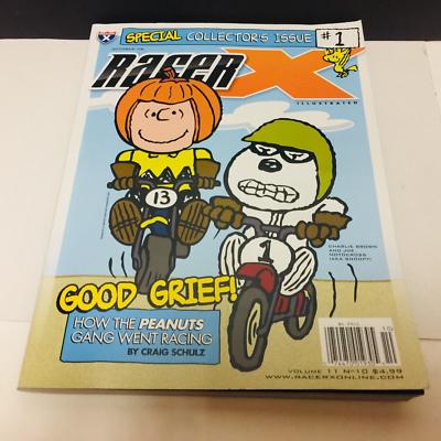 Racer X Magazine Peanuts Charlie Brown Snoopy October 2008
