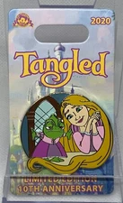 Disney 2020 10th Anniversary Tangled Rapunzel Pascal Dress LE Pin 