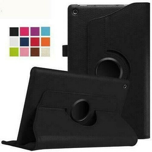 360 Rotating Leather Case Cover For Amazon Fire 7 Tablet (2015), (2017), (2019)