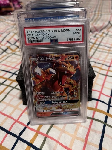 PSA 9 Mint Charizard GX 20/147 Burning Shadows Pokémon TCG