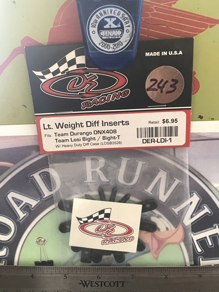 DE Racing DER-LDI-1 Lt.Diff Inserts TeamDurango,TeamLosi,8ight-T🇺🇸Made&Shipped