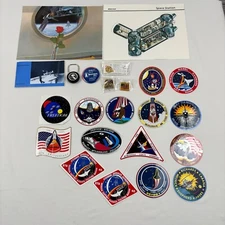 Vintage Space Station Shuttle Mission Crew Patch Stickers, Pins, Misc.