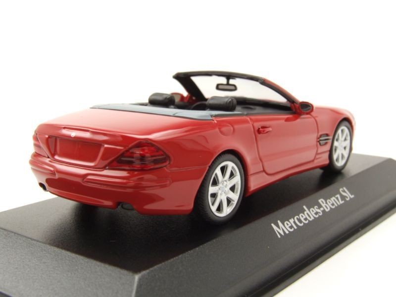 Miniature Mercedes SL R230 2001 rouge Maxichamps 1/43 voiture de collection diecast MXC9