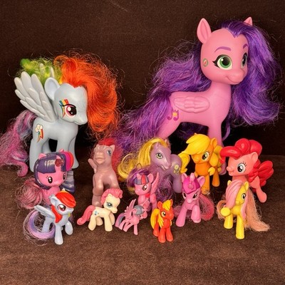 Hasbro My Little Pony Mixed Lot G4 G5 Rainbow Dash, Pipp Petals Twilight Sparkle