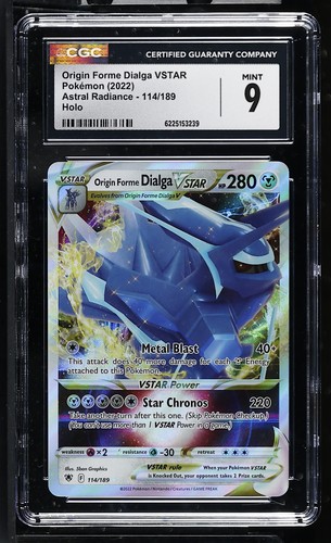 ORIGIN FORME DIALGA VSTAR 114/189 HOLO ASTRAL RADIANCE POKEMON CGC 9 MINT