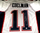 Julian Edelman / Autographed New England Patriots Custom Football Jersey / COA