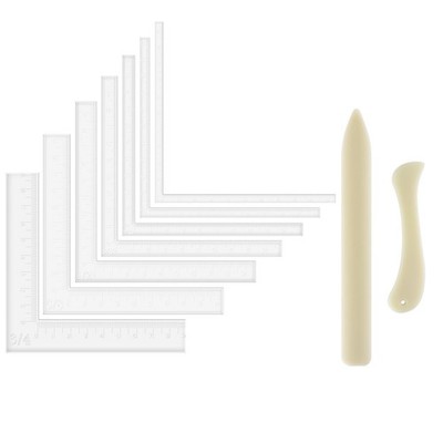 9 Pcs/Set Creative Positioning Pieces Card Corners Helpers with Bone Folder... 