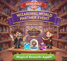 Wizarding World Partners Event Monopoly Go   RUSH 12-24 Hours   Full Carry