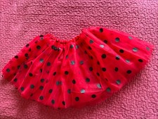 Tütü Rock Mädchen Ballettrock Tanzkostüm Tüllrock Kinderkostüm, Rot gepunktet