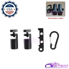 Tall Stair Gauge for Framing Square w/Holder and Carabiner Stair Guage Knob Blk