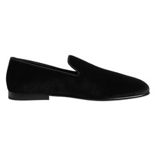 DOLCE & GABBANA Shoes Black Leather Suede Slip On Loafers Dress EU41 /US8 720usd