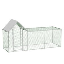 9.8ft Heavy Duty Walk-in Chicken Coop Poultry Cage Dome Roof w Waterproof Cover