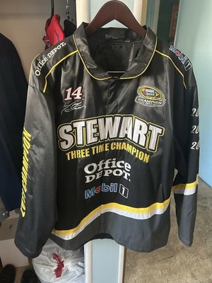 Tony Stewart Three Time Champion Jacket Men Large Black Nascar Racing Cup Series